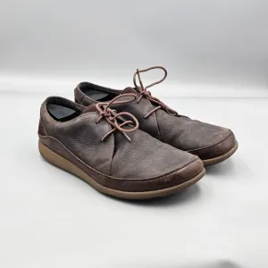 Chaco Mens Size 13 US EUC Montrose Java Brown Leather Lace Up Casual Low Oxfords