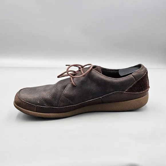 Chaco Mens Size 13 US EUC Montrose Java Brown Leather Lace Up Casual Low Oxfords