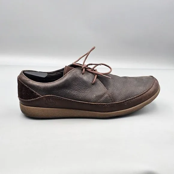 Chaco Mens Size 13 US EUC Montrose Java Brown Leather Lace Up Casual Low Oxfords