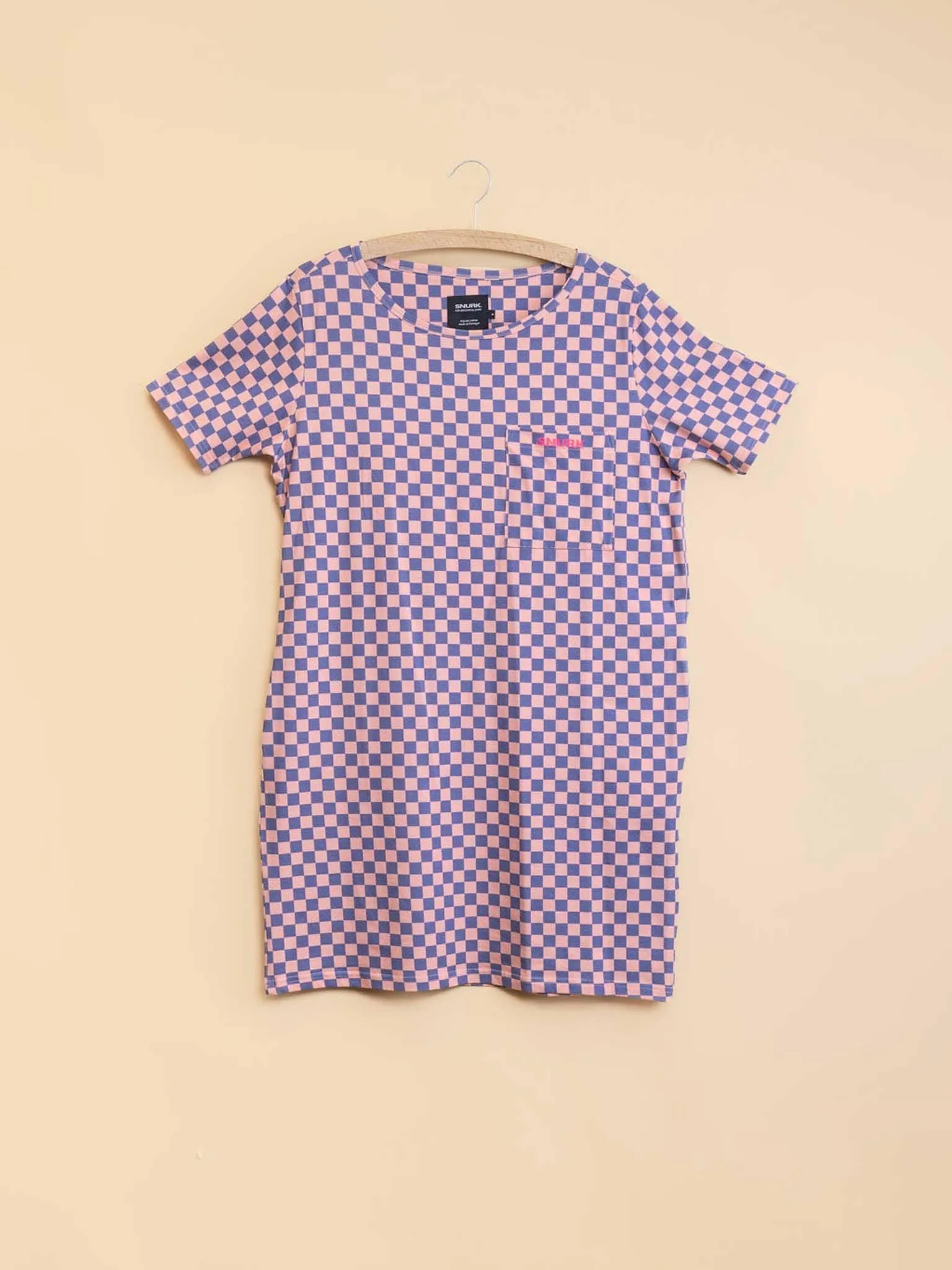 Check T-shirt Dress Dames