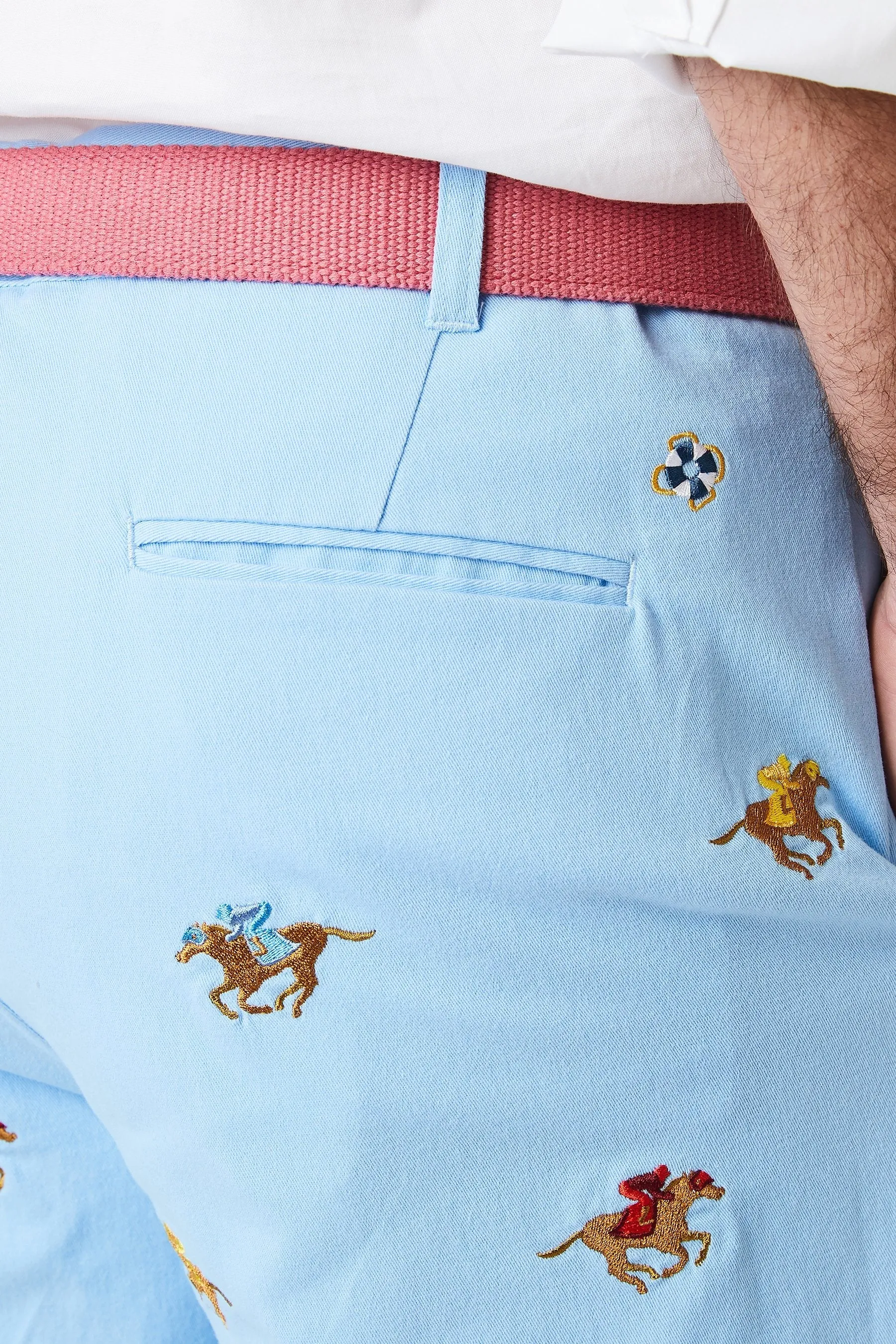 Cisco Short Stretch Twill Liberty with Racing Horses