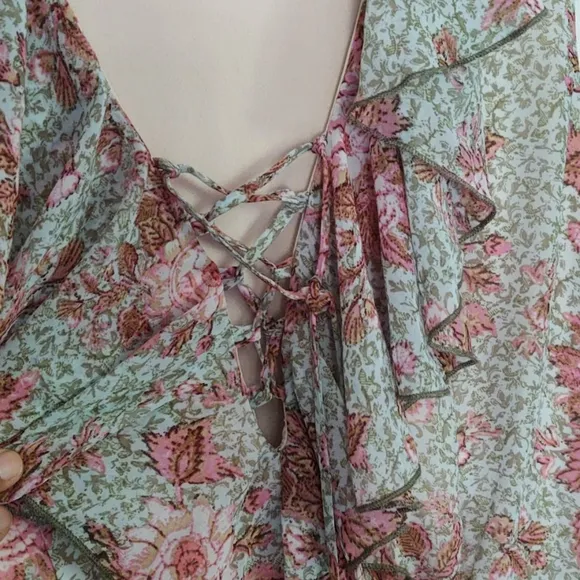 City Triangles Hi low Floral  Maxi dress sz 15