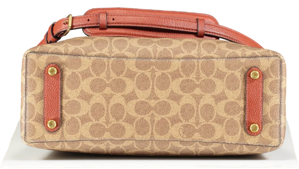 Coach Brown Willow Bucket Bag In Signature Canvas