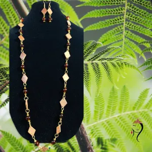 Coconut Shell Necklace and Earrings  #20010