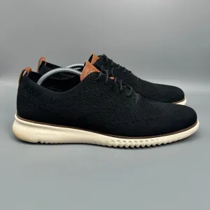 Cole Haan 2.ZERØGRAND Stitchlite Men's 12 Black Wingtip Oxfords Lace-Up Low Top