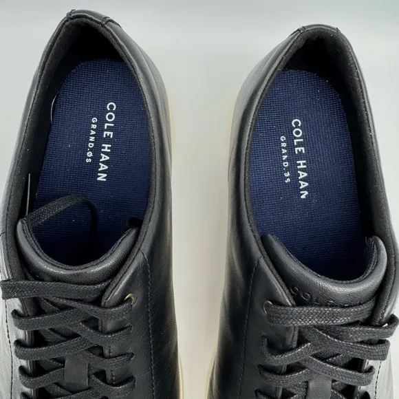 Cole Haan Grand OS Black Leather Sneakers Size 12M