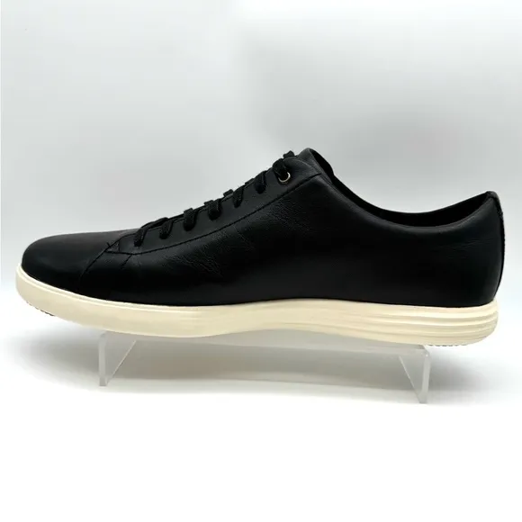 Cole Haan Grand OS Black Leather Sneakers Size 12M
