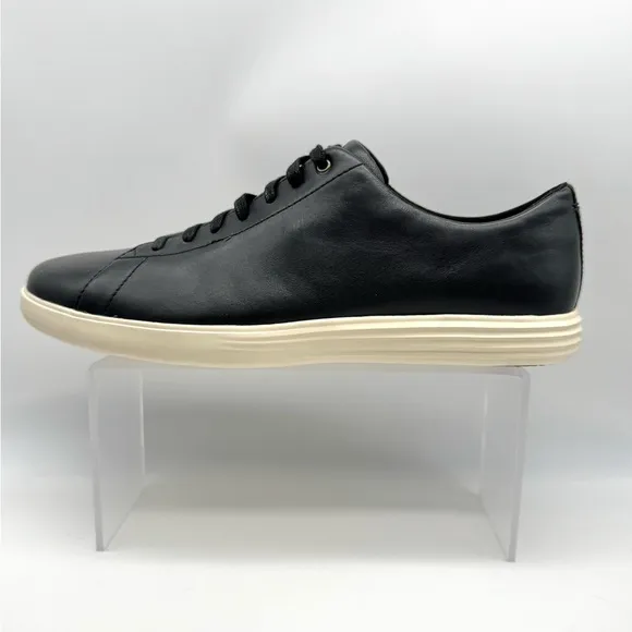 Cole Haan Grand OS Black Leather Sneakers Size 12M