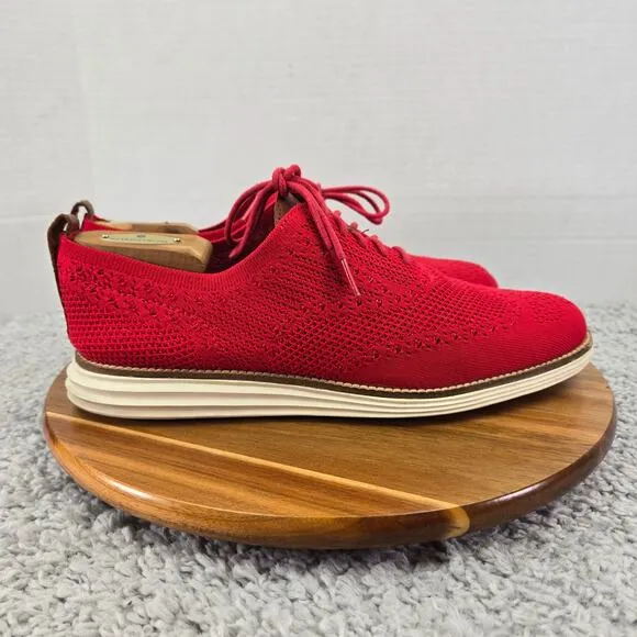 Cole Haan Grand Os Original Red Stitchlite Wingtip Casual Oxford Sneaker Mens 10