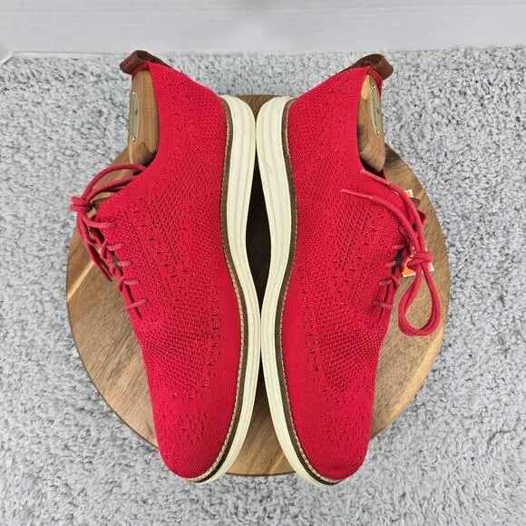 Cole Haan Grand Os Original Red Stitchlite Wingtip Casual Oxford Sneaker Mens 10