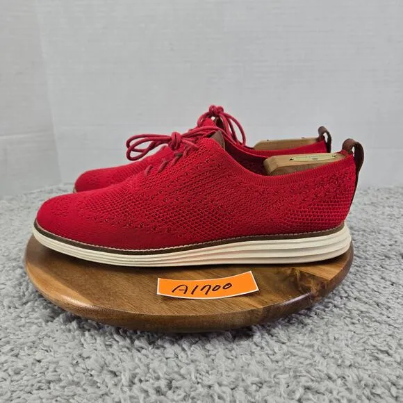 Cole Haan Grand Os Original Red Stitchlite Wingtip Casual Oxford Sneaker Mens 10