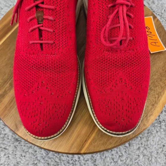Cole Haan Grand Os Original Red Stitchlite Wingtip Casual Oxford Sneaker Mens 10