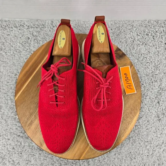 Cole Haan Grand Os Original Red Stitchlite Wingtip Casual Oxford Sneaker Mens 10