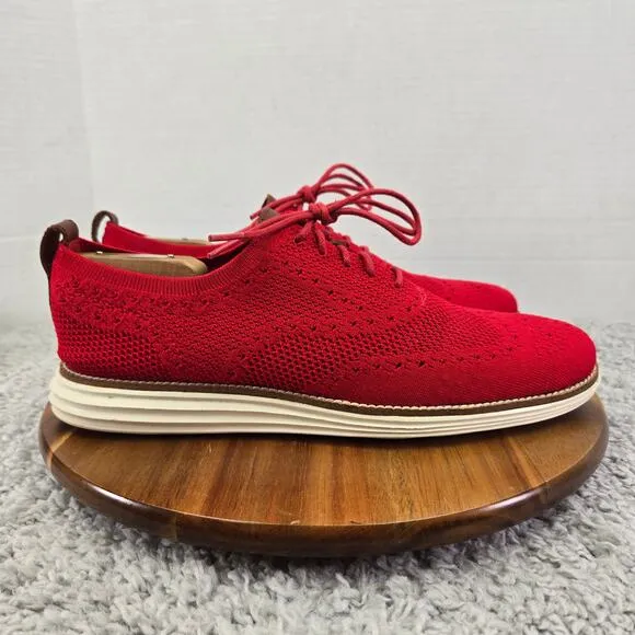 Cole Haan Grand Os Original Red Stitchlite Wingtip Casual Oxford Sneaker Mens 10