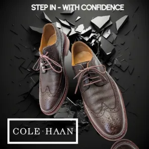 Cole Haan Men’s Genuine Leather Williams Wingtip Oxfords Dark Brown Size 7 M