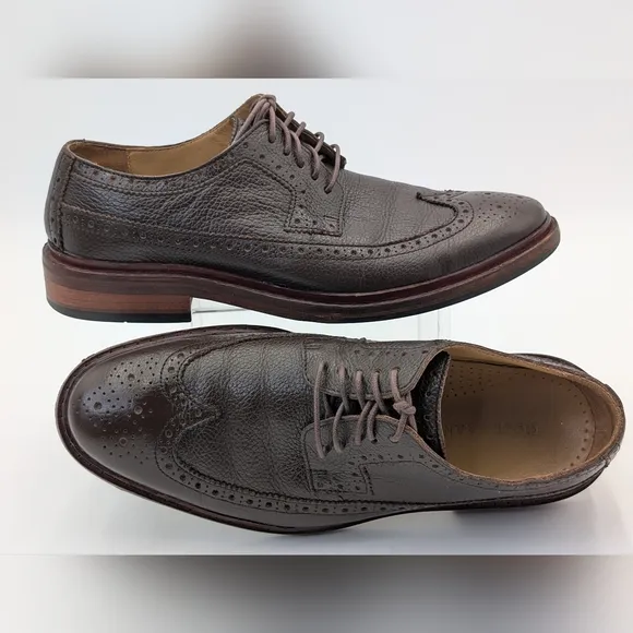 Cole Haan Men’s Genuine Leather Williams Wingtip Oxfords Dark Brown Size 7 M