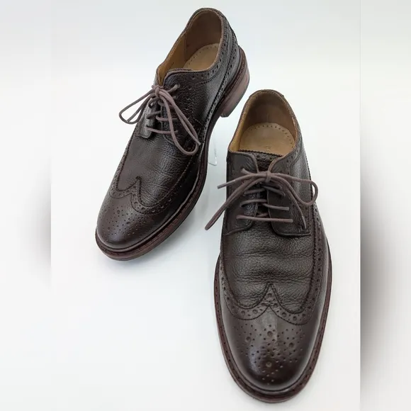 Cole Haan Men’s Genuine Leather Williams Wingtip Oxfords Dark Brown Size 7 M