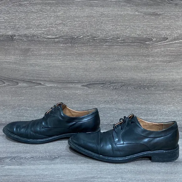 Cole Haan Men’s Oxford Dress Shoes Warren Cap Toe Genuine Leather Black Size 9