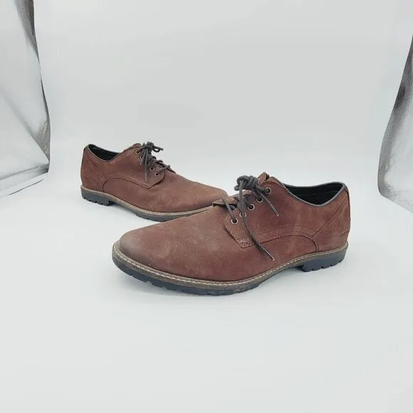 Cole Haan Nathan Plain Toe Men's Oxford Lace Up Casual Shoe C30634 Brown 11.5M