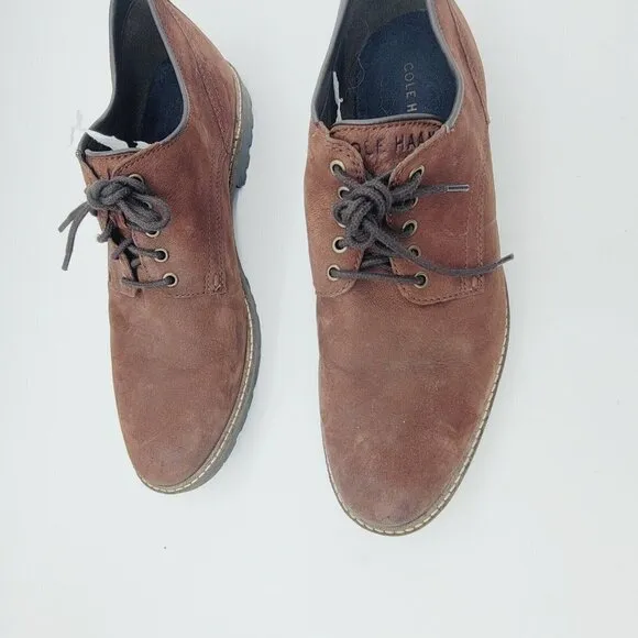 Cole Haan Nathan Plain Toe Men's Oxford Lace Up Casual Shoe C30634 Brown 11.5M
