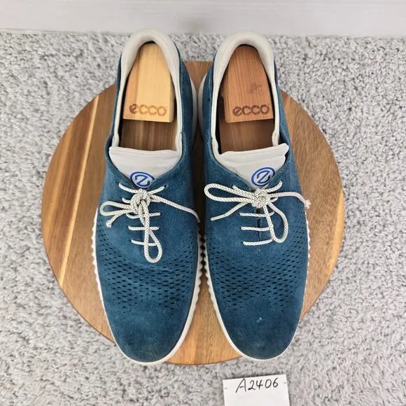 Cole Haan ZeroGrand Blue Suede Laser Wingtip Casual Oxford Sneaker Mens 11.5 M
