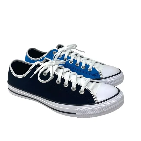 Converse Ctas Low Skate Shoes Men Sneaker Black Blue Canvas Custom 168958C-WBBW