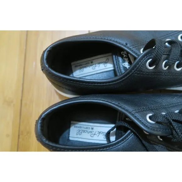 Converse Jack Purcell Ox Low Men’s 7 US Womens 8.5 Sneakers Black Leather Casual