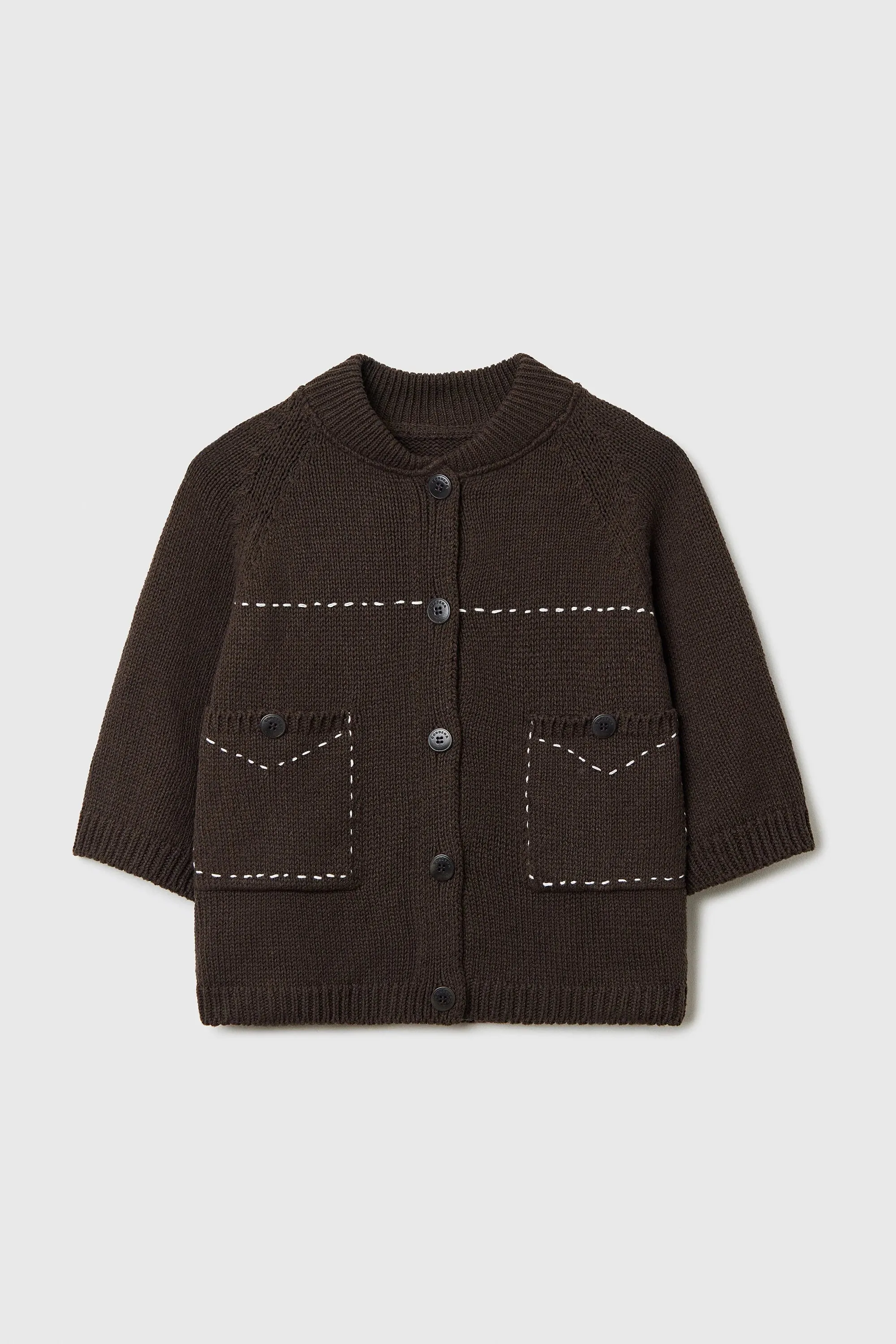Cordera - Cotton Stitched Top (Brown)