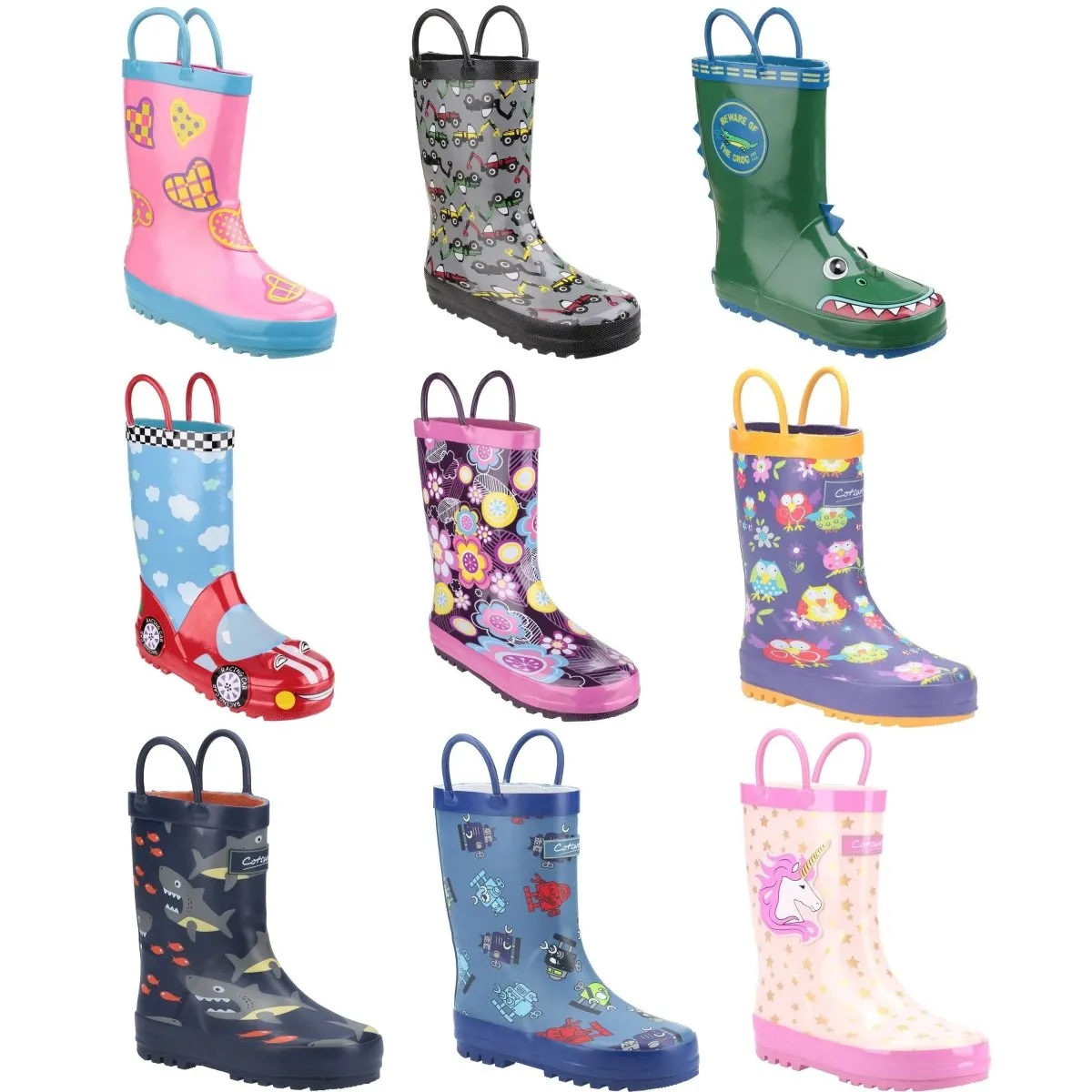 Cotswold Puddle Kids Wellingtons Boots