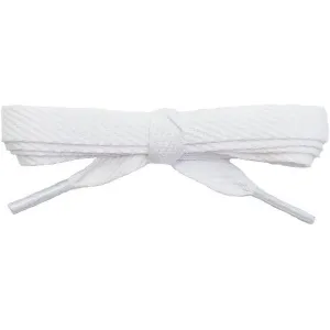 Cotton Flat 3/8" - White (12 Pair Pack) Shoelaces