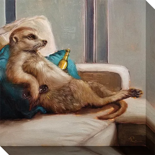 Couch Potato: Gallery Wrapped Canvas