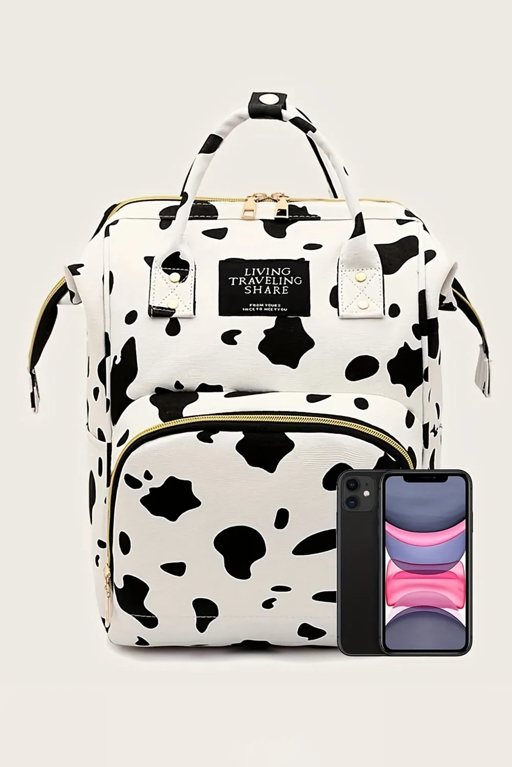 Cow Print Backpack