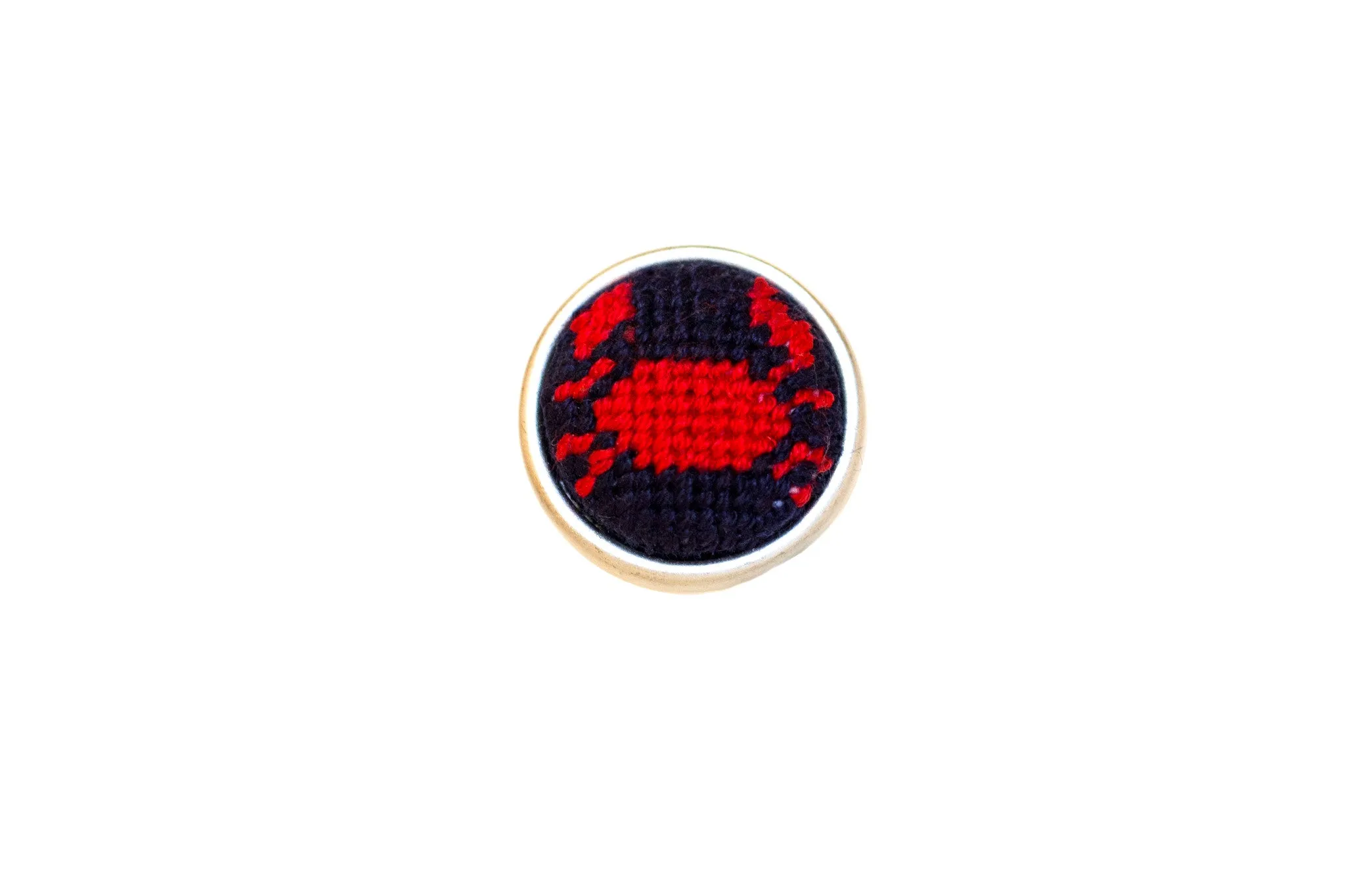 Crab Needlepoint Cufflinks