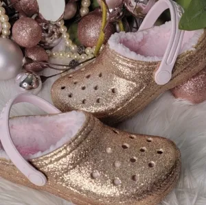 CROCS CLASSIC GLITTER CLOG - KIDS' sizeJ5