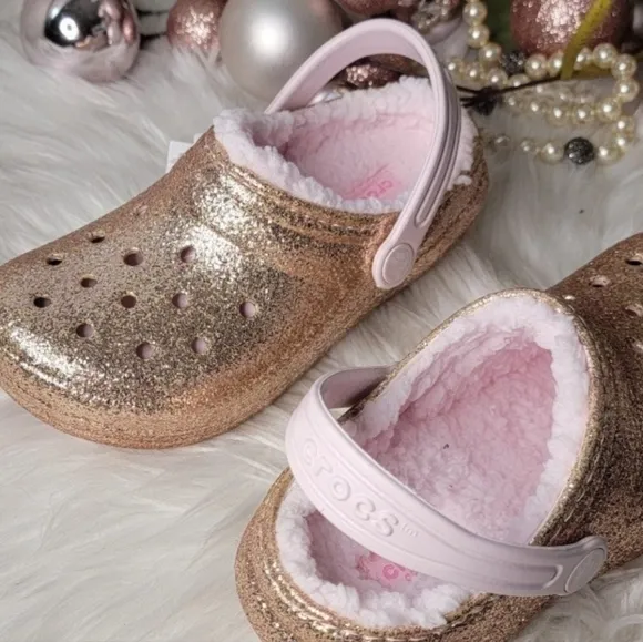 CROCS CLASSIC GLITTER CLOG - KIDS' sizeJ5