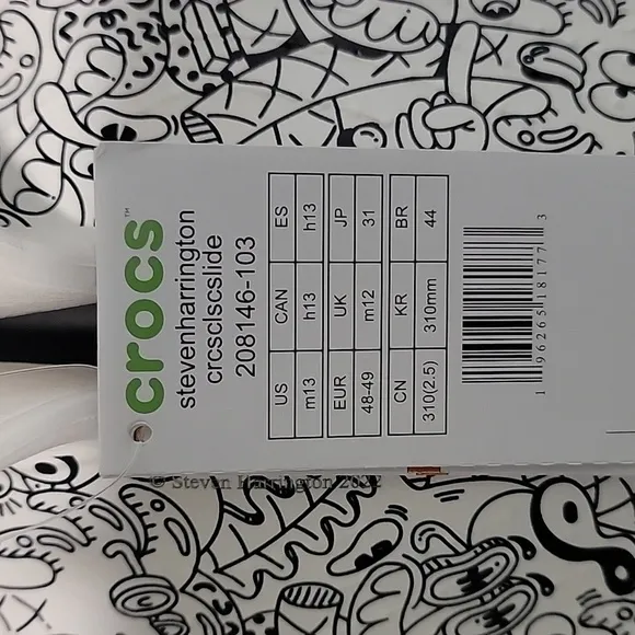 Crocs Steven Harrington Artistic Slides Slip-Ons Men's size 13 NWT