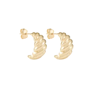 Croissant Earrings - Solid Gold