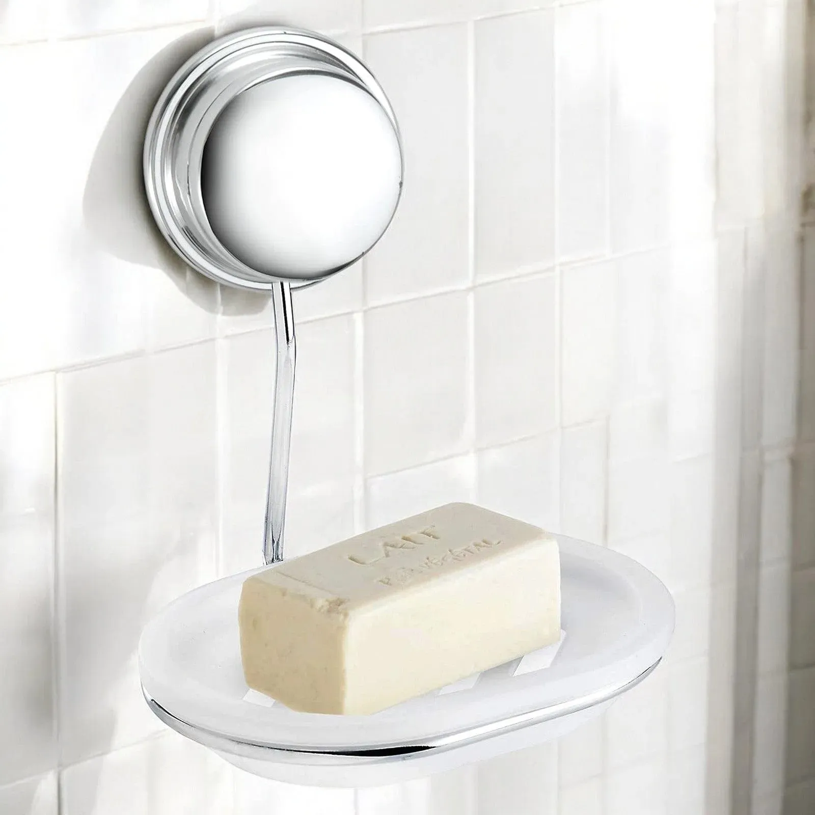 Croydex Stick 'N' Lock Plus Soap Dish & Holder Rust Free Chrome Finish