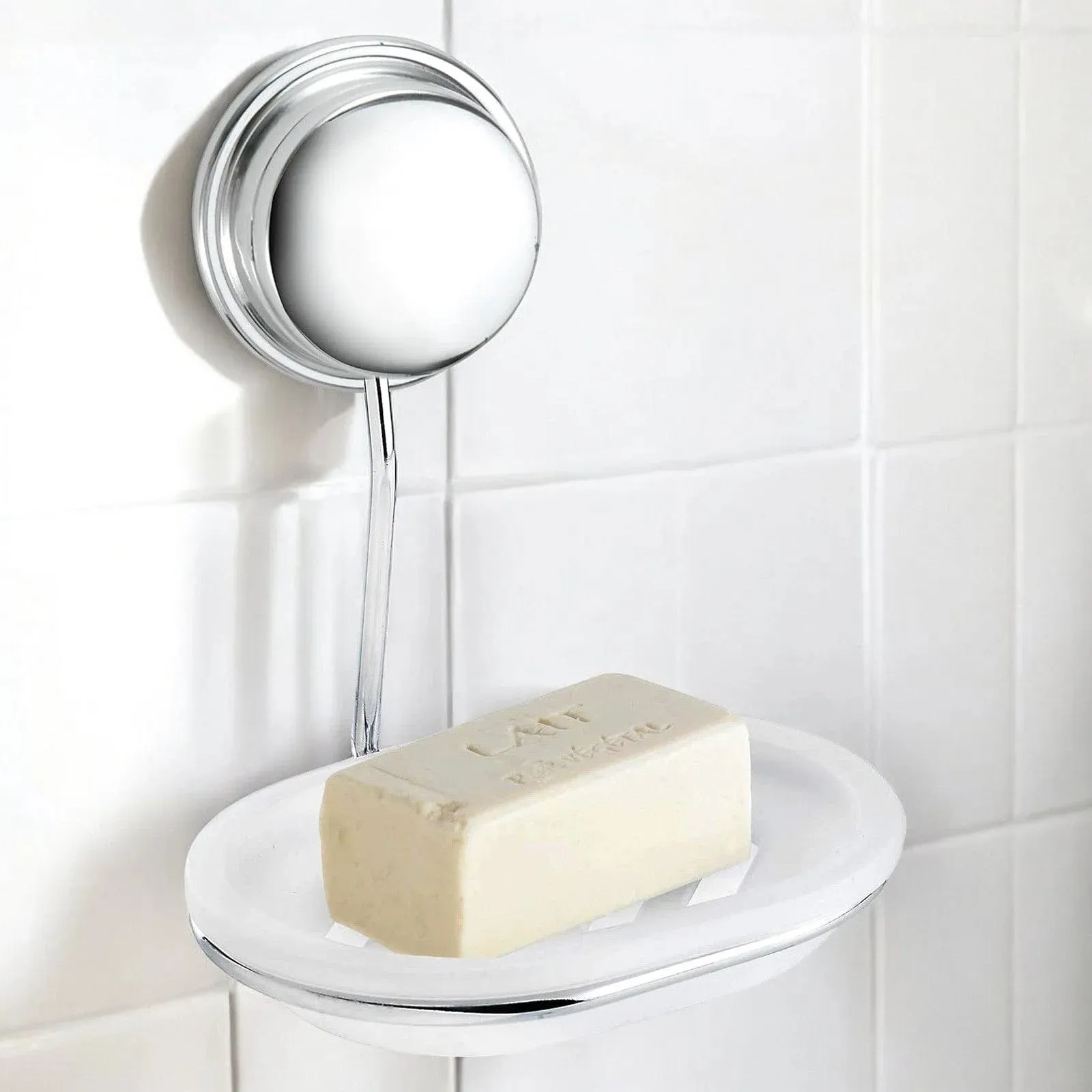 Croydex Stick 'N' Lock Plus Soap Dish & Holder Rust Free Chrome Finish
