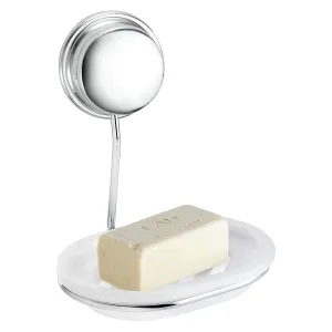 Croydex Stick 'N' Lock Plus Soap Dish & Holder Rust Free Chrome Finish