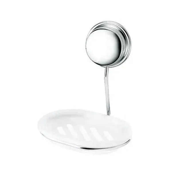 Croydex Stick 'N' Lock Plus Soap Dish & Holder Rust Free Chrome Finish