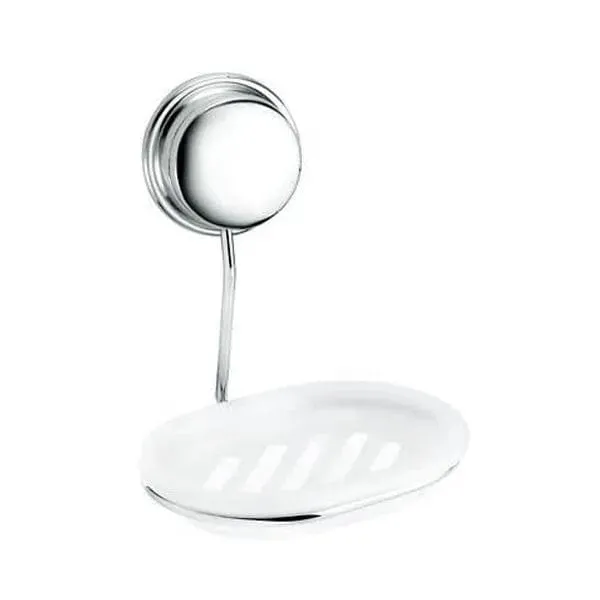 Croydex Stick 'N' Lock Plus Soap Dish & Holder Rust Free Chrome Finish