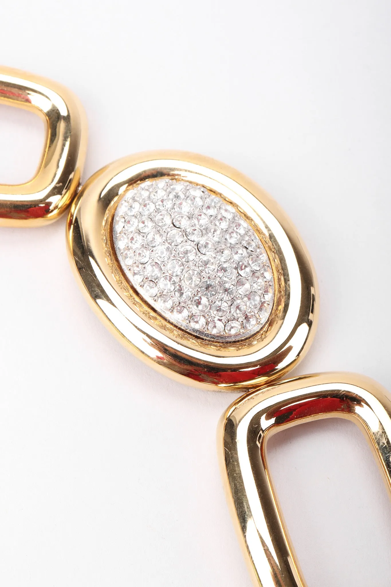 Crystal Oval Collar Necklace & Earring Set