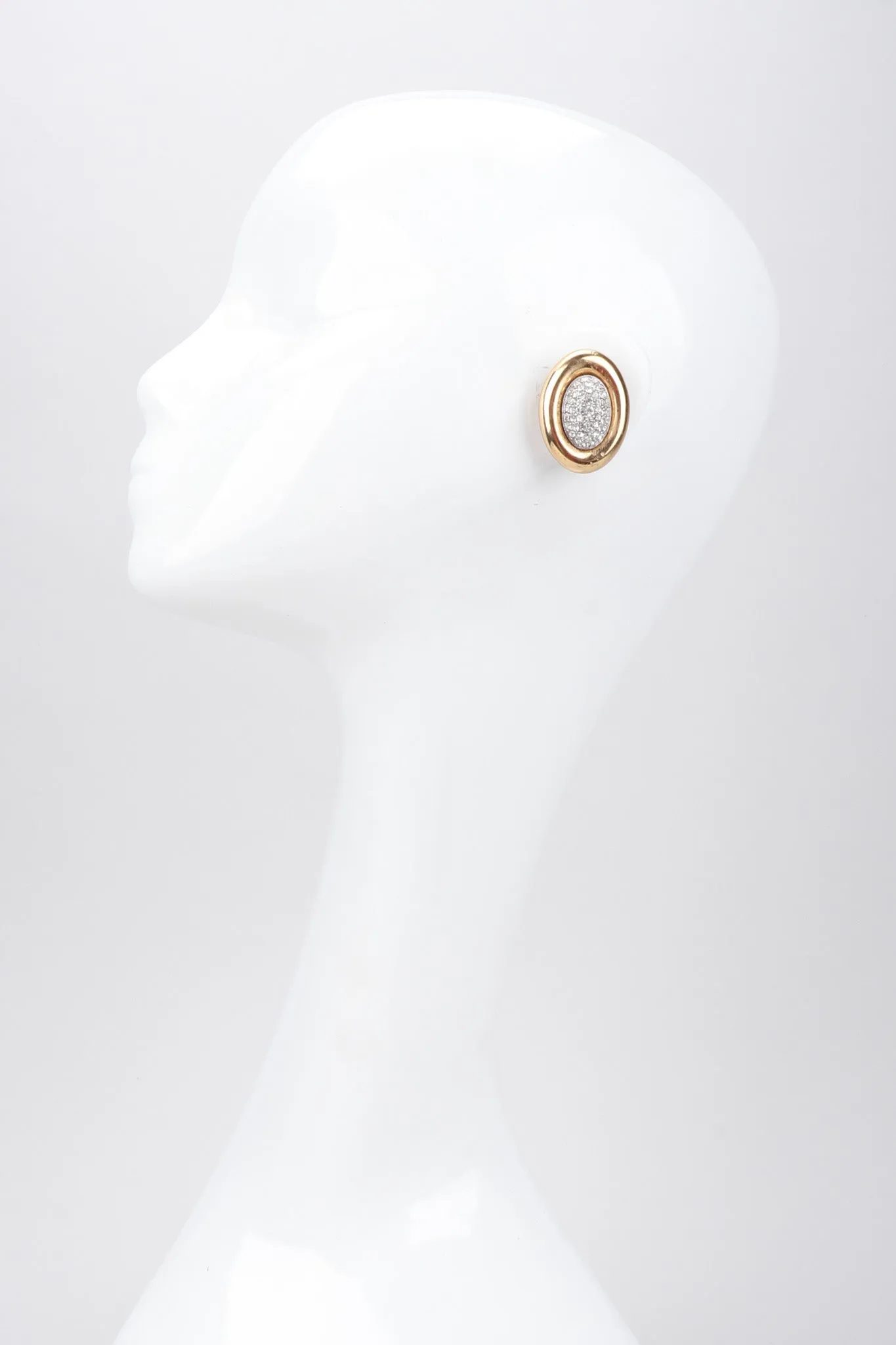 Crystal Oval Collar Necklace & Earring Set