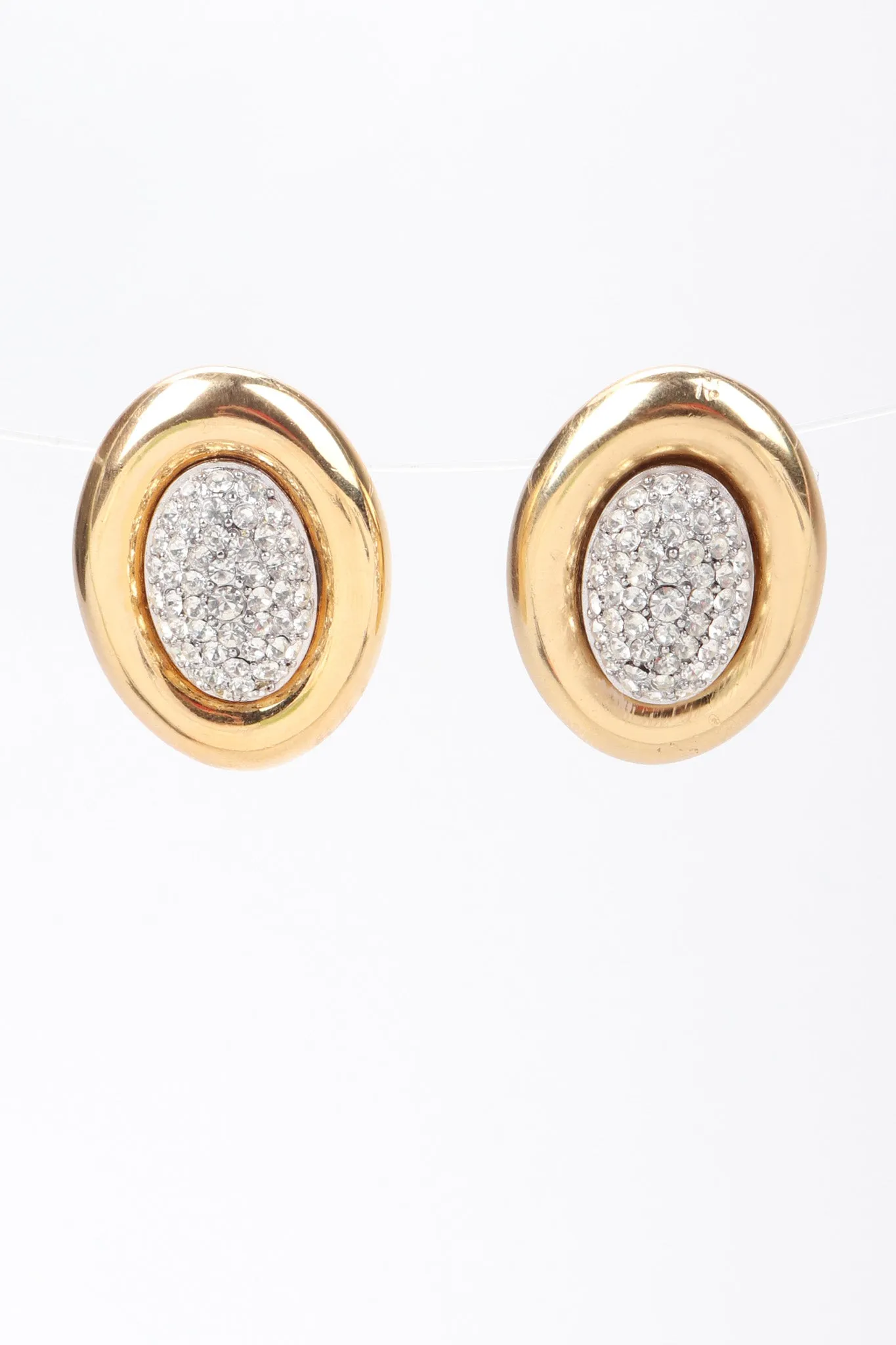 Crystal Oval Collar Necklace & Earring Set