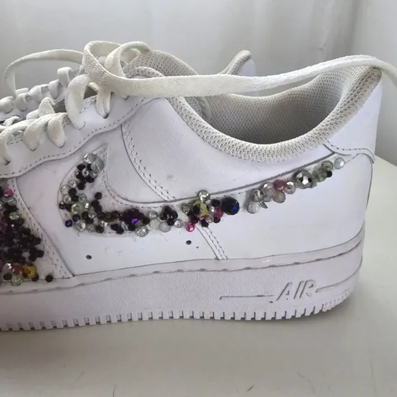 Custom Beaded Nike Air Force 1 Sneakers Men's Size 11