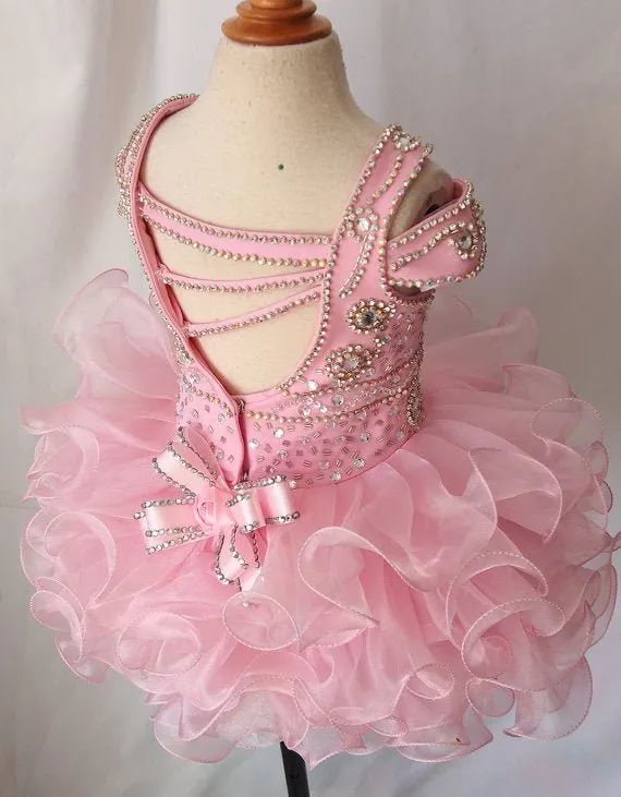 Custom Infant/toddler/baby/children/kids Girl's glitz Pageant Dress