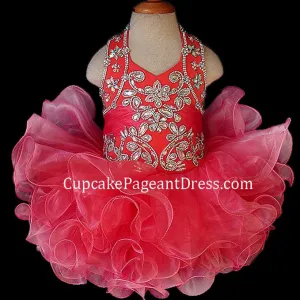 Custom Made Beaded Bodice Little Girls/Baby Girl Glitz Pageant Dress