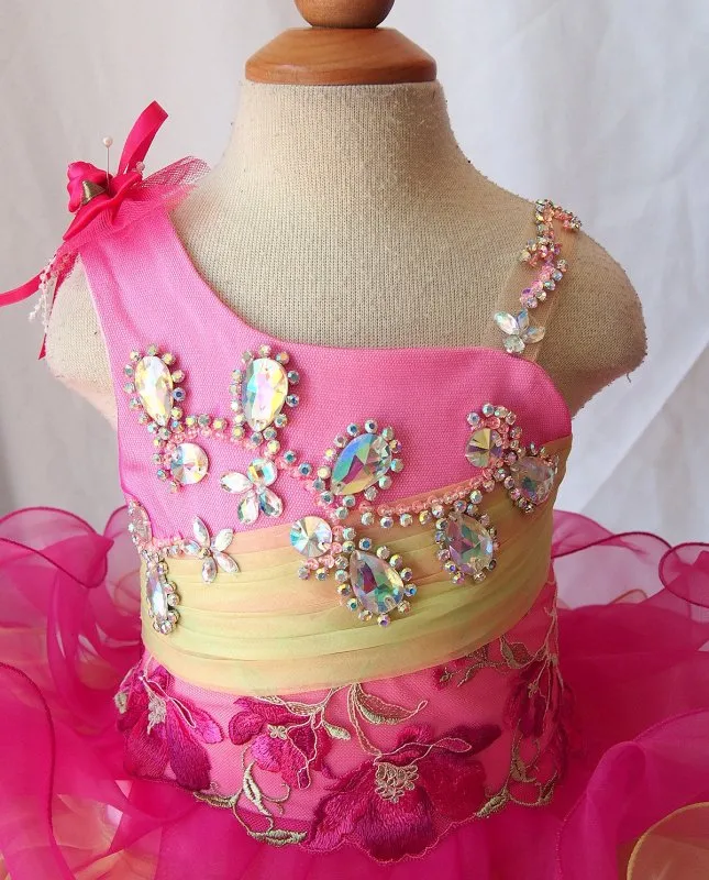 Custom Made Glitz Toddler Cupcake Pageant Dress
