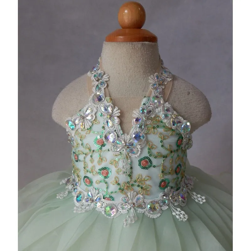 Custom Made kids/Girl's Baby Doll Pageant evening/prom Dress EB040E